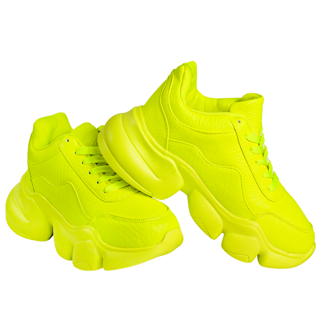 Tenis best sale amarillos fluorescentes