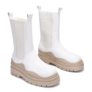 
                  
                    River Boots White - Bota con elástico color blanco
                  
                