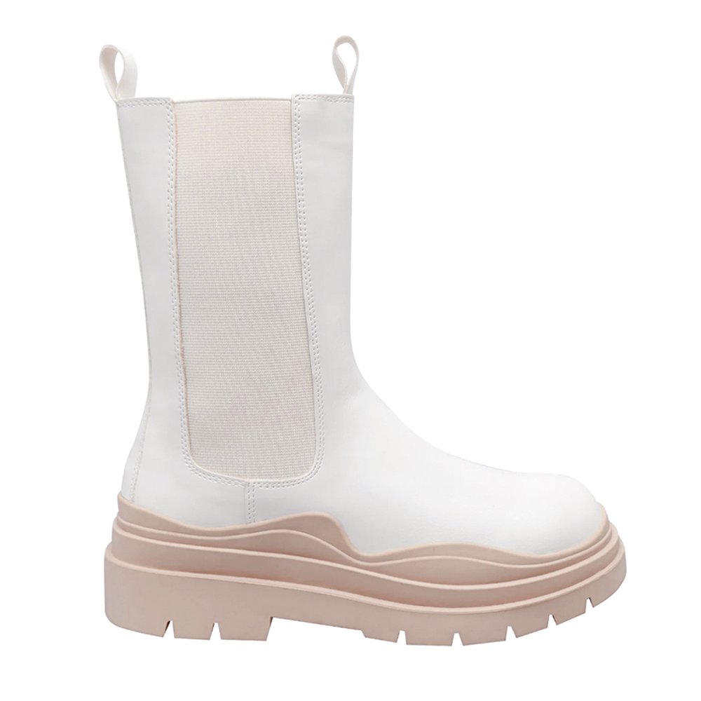 River Boots White - Bota con elástico color blanco