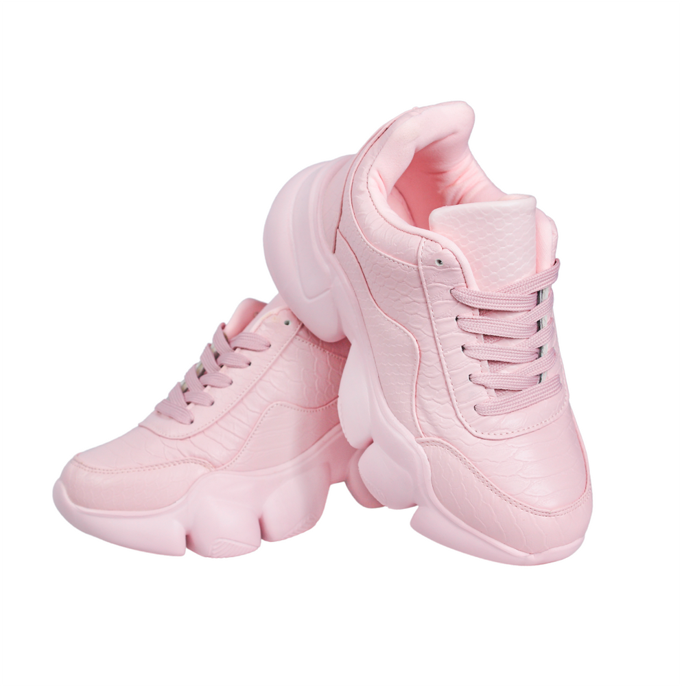 Tenis de discount plataforma rosas